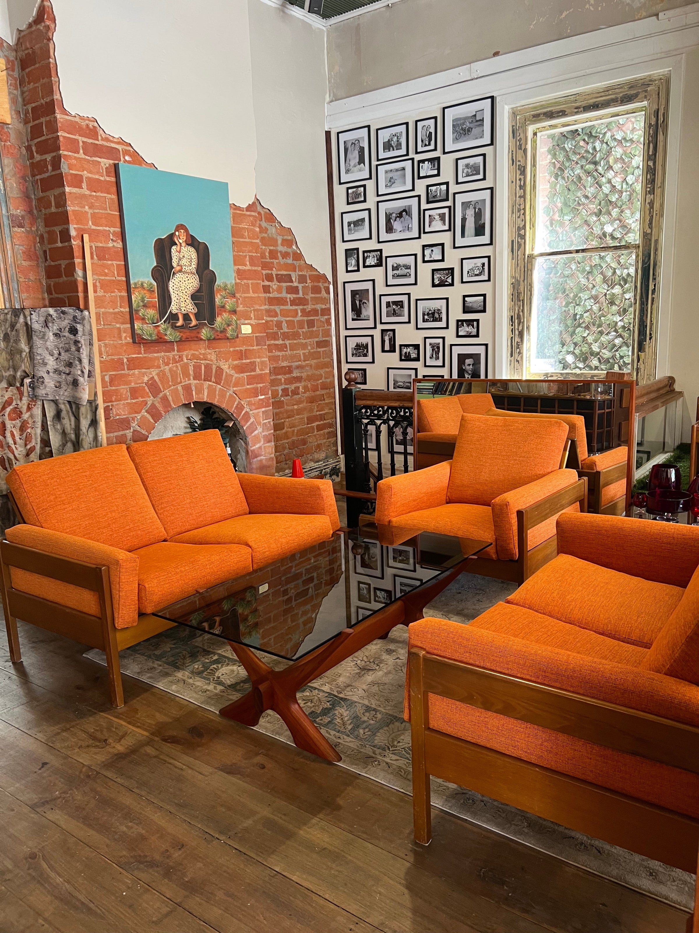 mid century lounge suite